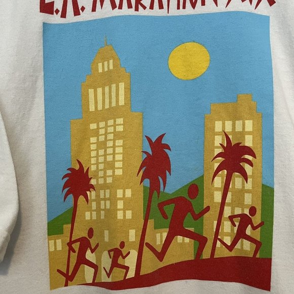 Los Angeles Marathon XIX 2004 Volunteer Shirt Hanes Tag Almost Vintage Size XL - Picture 3 of 16